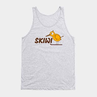 Skiwi funny kiwi New Zealand bird cartoon Tank Top